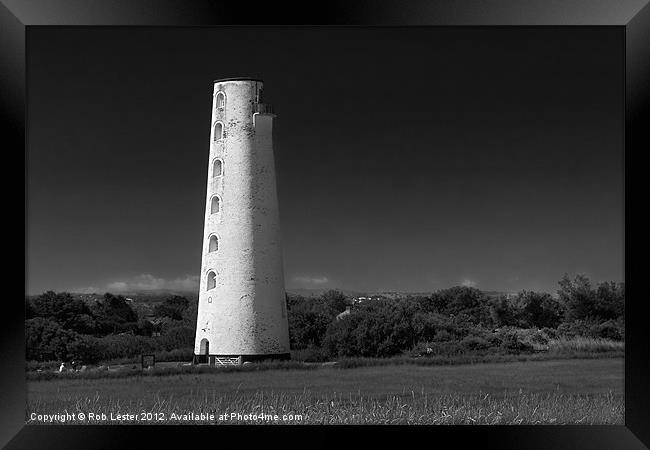 Leasowe lighthouse Framed Print by Rob Lester