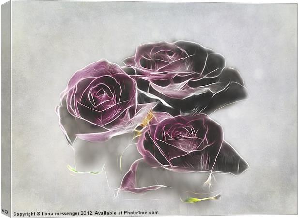 Dark roses Canvas Print by Fiona Messenger