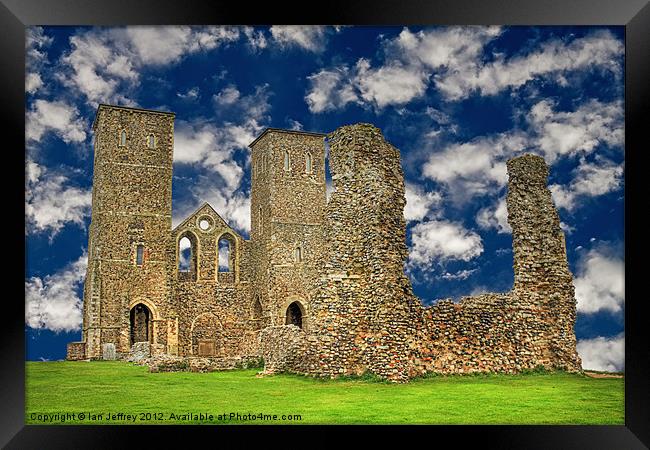 Reculver Castle - Kent Framed Print by Ian Jeffrey