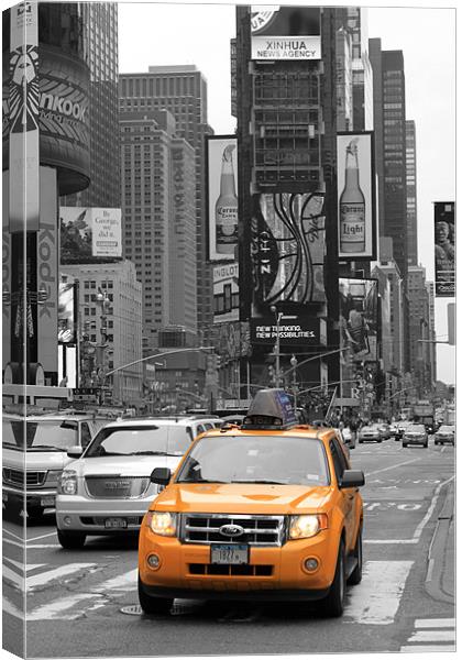 New York Taxi Canvas Print by Danny Thomas