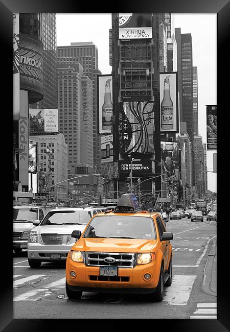 New York Taxi Framed Print by Danny Thomas