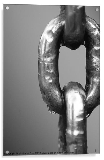 Chain in Rain Acrylic by Michelle Orai