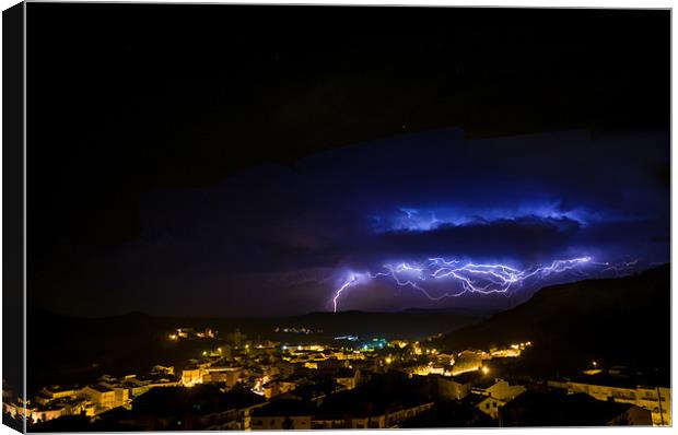 Electrical Storm Canvas Print by Sean Needham
