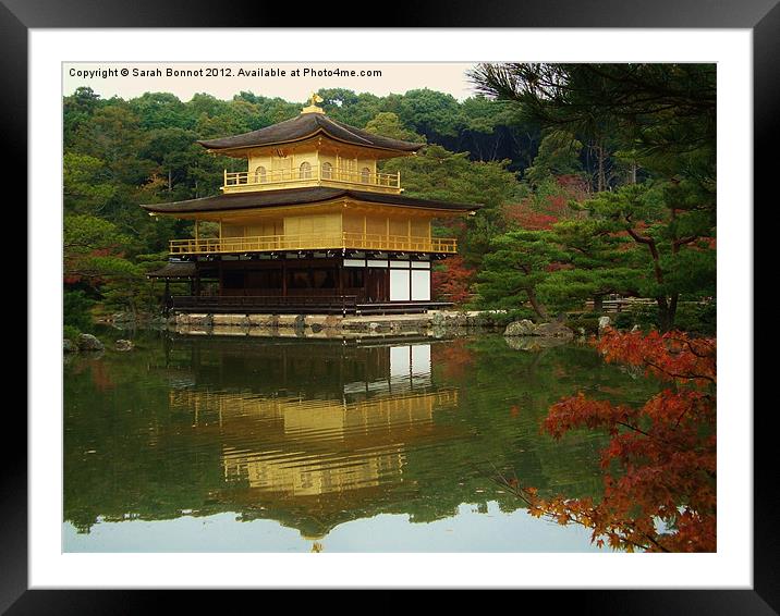 Golden Temple Kyoto Framed Mounted Print by Sarah Bonnot