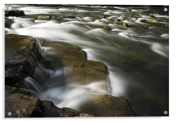 The River Wye, Derbyshire Acrylic by Scott Simpson