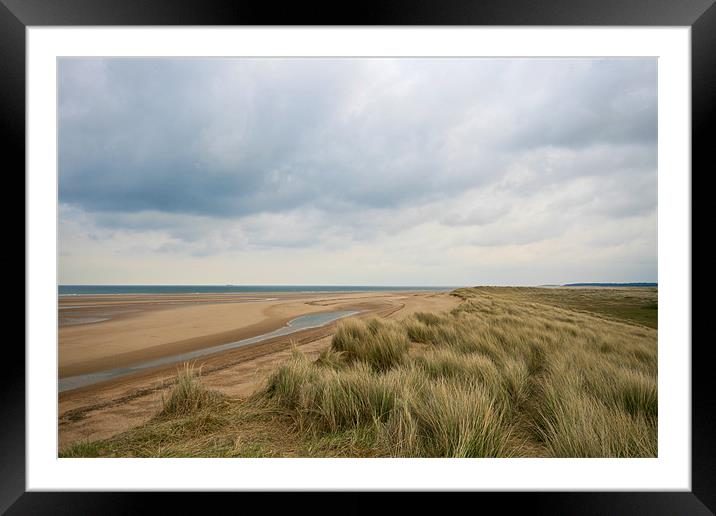 Brancaster Beach Framed Mounted Print by Kathy Simms