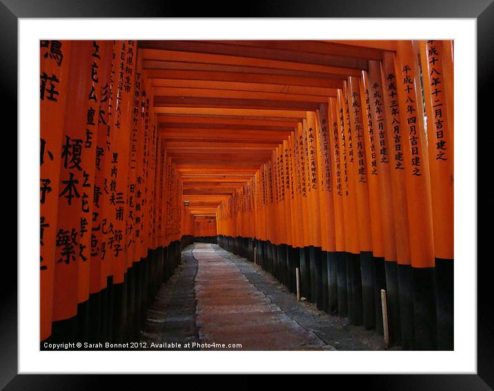 Fushimi Torii Gates Kyoto Japan Framed Mounted Print by Sarah Bonnot