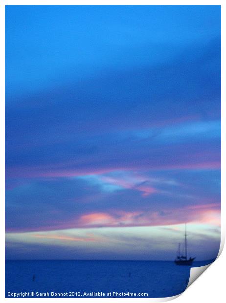 Aruba Blue Sunset Print by Sarah Bonnot