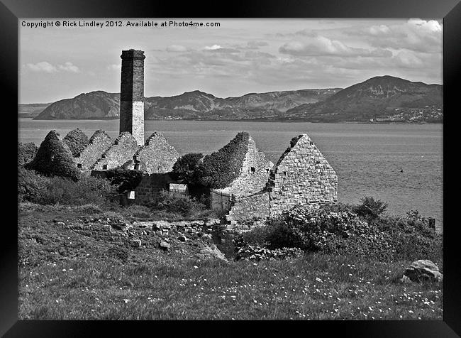 Old Quarry works Penmon Framed Print by Rick Lindley