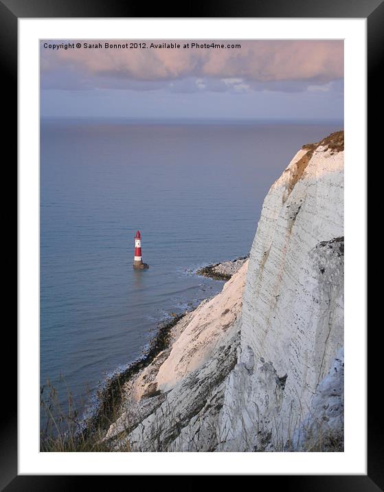 Beachy Head Lighthouse at Dawn Framed Mounted Print by Sarah Bonnot