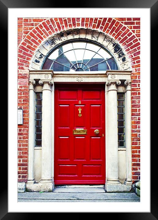 Red Irish Door Framed Mounted Print by Jeff Stein