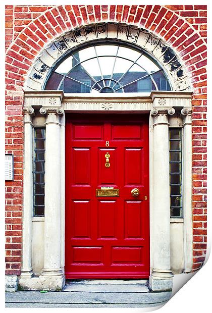 Red Irish Door Print by Jeff Stein