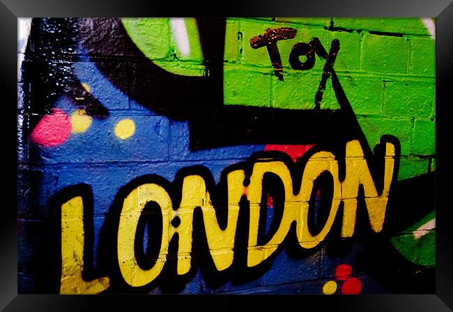 London Spray Paint  At The Tunnel - Graffiti Framed Print by Imran Soomro