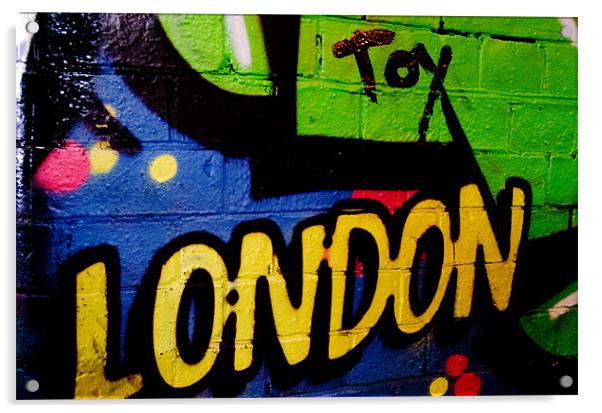 London Spray Paint  At The Tunnel - Graffiti Acrylic by Imran Soomro
