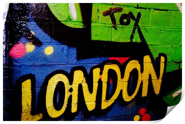 London Spray Paint  At The Tunnel - Graffiti Print by Imran Soomro
