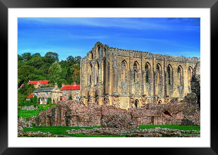 Rievaux Abbey Yorkshire Framed Mounted Print by Gillian Oprey