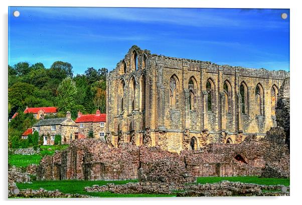 Rievaux Abbey Yorkshire Acrylic by Gillian Oprey