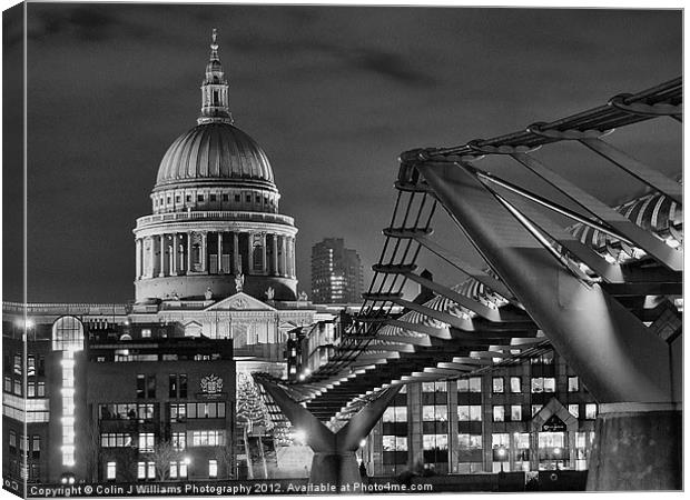 Walkway To St Pauls Canvas Print by Colin Williams Photography