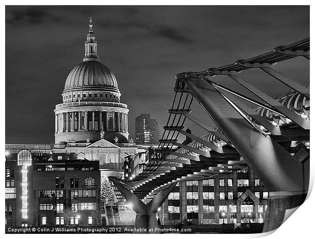 Walkway To St Pauls Print by Colin Williams Photography