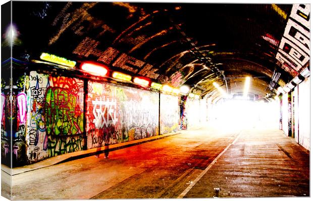 Graffiti Image - London Spray paint - Shadow Canvas Print by Imran Soomro