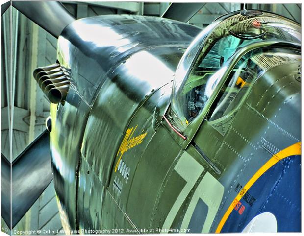 Spitfire MH434 - Duxford Canvas Print by Colin Williams Photography