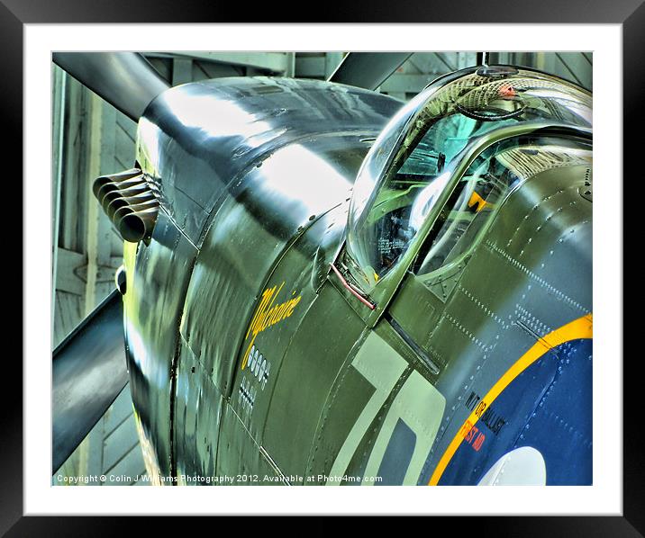 Spitfire MH434 - Duxford Framed Mounted Print by Colin Williams Photography