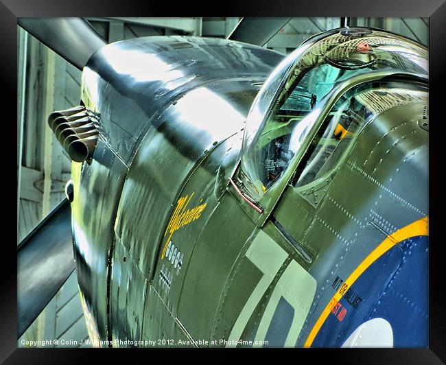 Spitfire MH434 - Duxford Framed Print by Colin Williams Photography