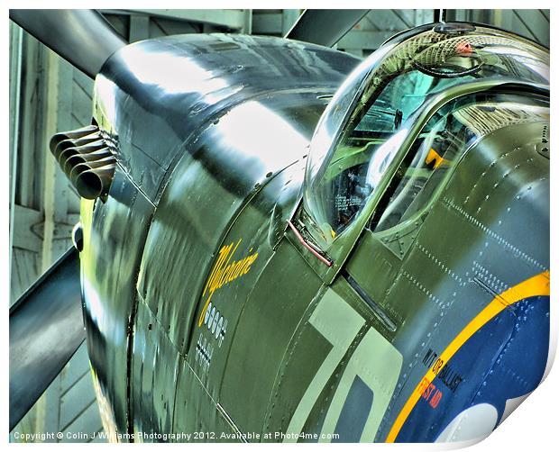 Spitfire MH434 - Duxford Print by Colin Williams Photography