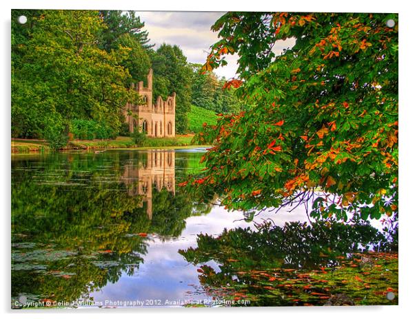 Painshill Park - Autumn Reflections Acrylic by Colin Williams Photography
