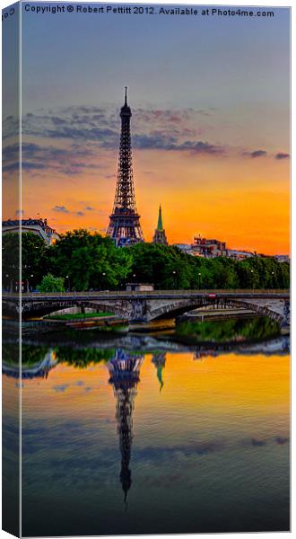 Paris spring sunset Canvas Print by Robert Pettitt