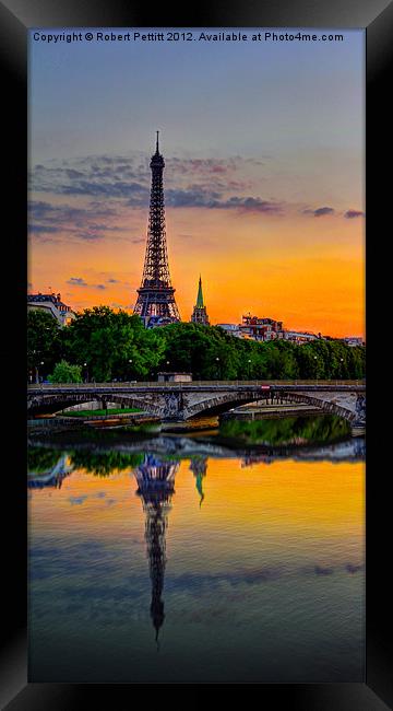 Paris spring sunset Framed Print by Robert Pettitt