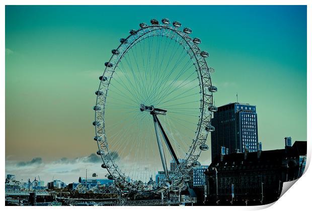 London Eye Print by David Pyatt