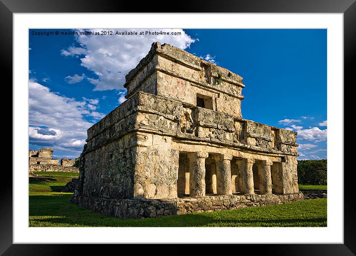 tulum temple Framed Mounted Print by meirion matthias
