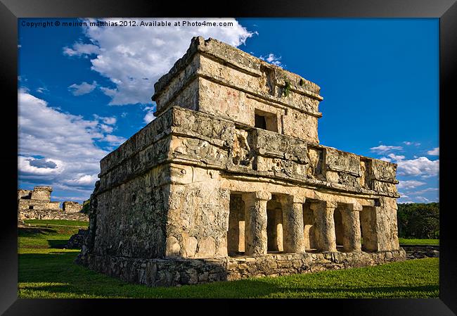 tulum temple Framed Print by meirion matthias