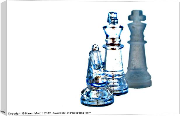 Chess Pieces I Canvas Print by Karen Martin