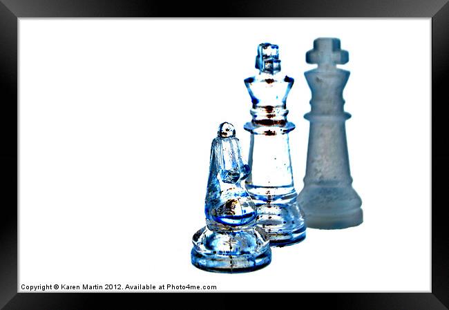 Chess Pieces I Framed Print by Karen Martin