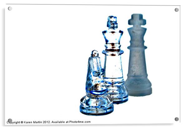 Chess Pieces I Acrylic by Karen Martin