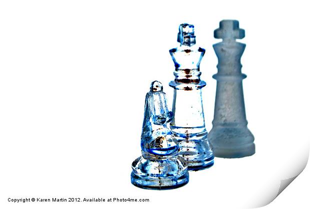 Chess Pieces I Print by Karen Martin