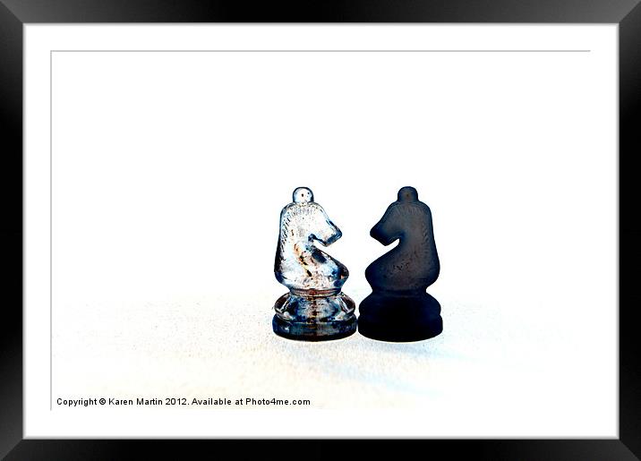 Chess Pieces II Framed Mounted Print by Karen Martin