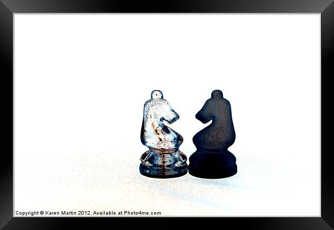 Chess Pieces II Framed Print by Karen Martin