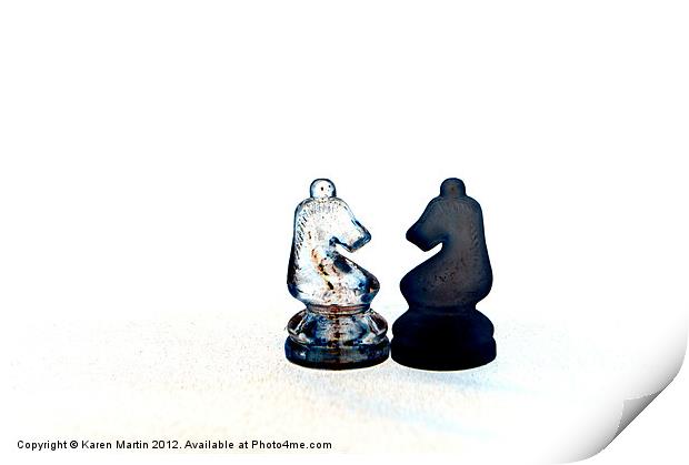Chess Pieces II Print by Karen Martin