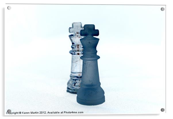 Chess Pieces III Acrylic by Karen Martin