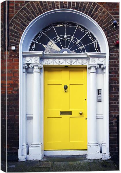 Irish Yellow Door Canvas Print by Jeff Stein