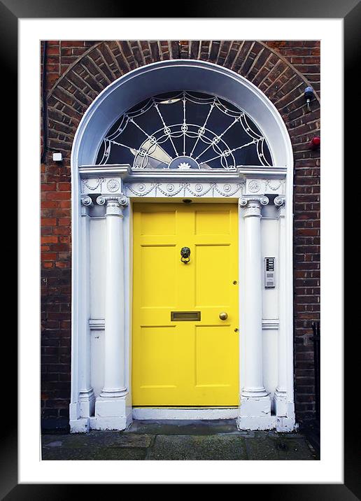 Irish Yellow Door Framed Mounted Print by Jeff Stein