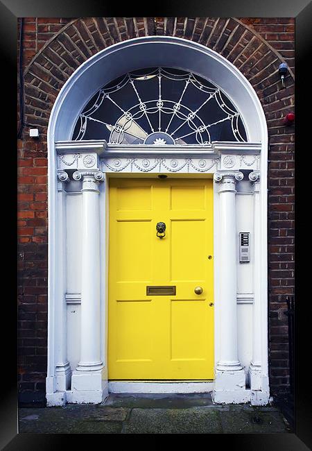 Irish Yellow Door Framed Print by Jeff Stein