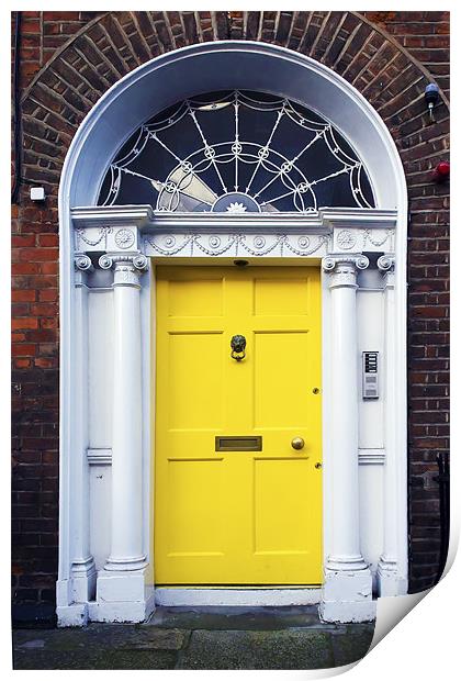 Irish Yellow Door Print by Jeff Stein