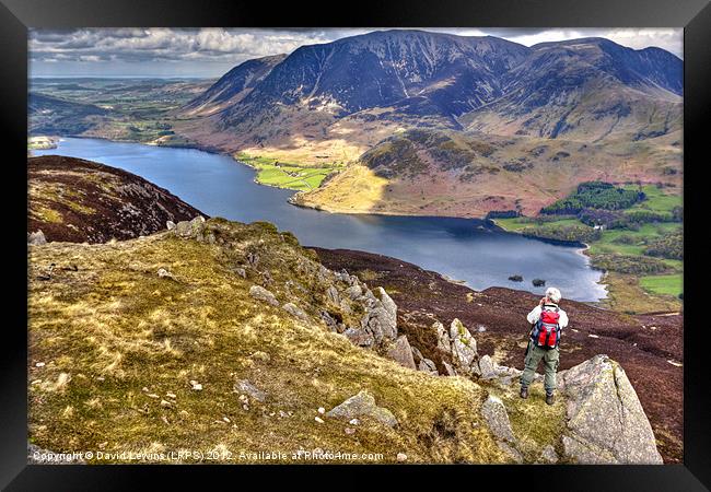 Crummock Water from Red Pike Framed Print by David Lewins (LRPS)