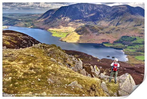 Crummock Water from Red Pike Print by David Lewins (LRPS)