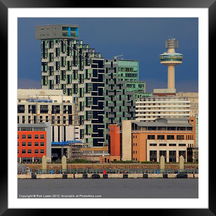 Modern Liverpool Framed Mounted Print by Rob Lester