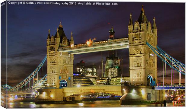 Tower Bridge And The Shard Building Canvas Print by Colin Williams Photography